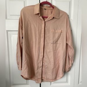 Young Fabulous & Broke dusty rose button down shirt NWOT